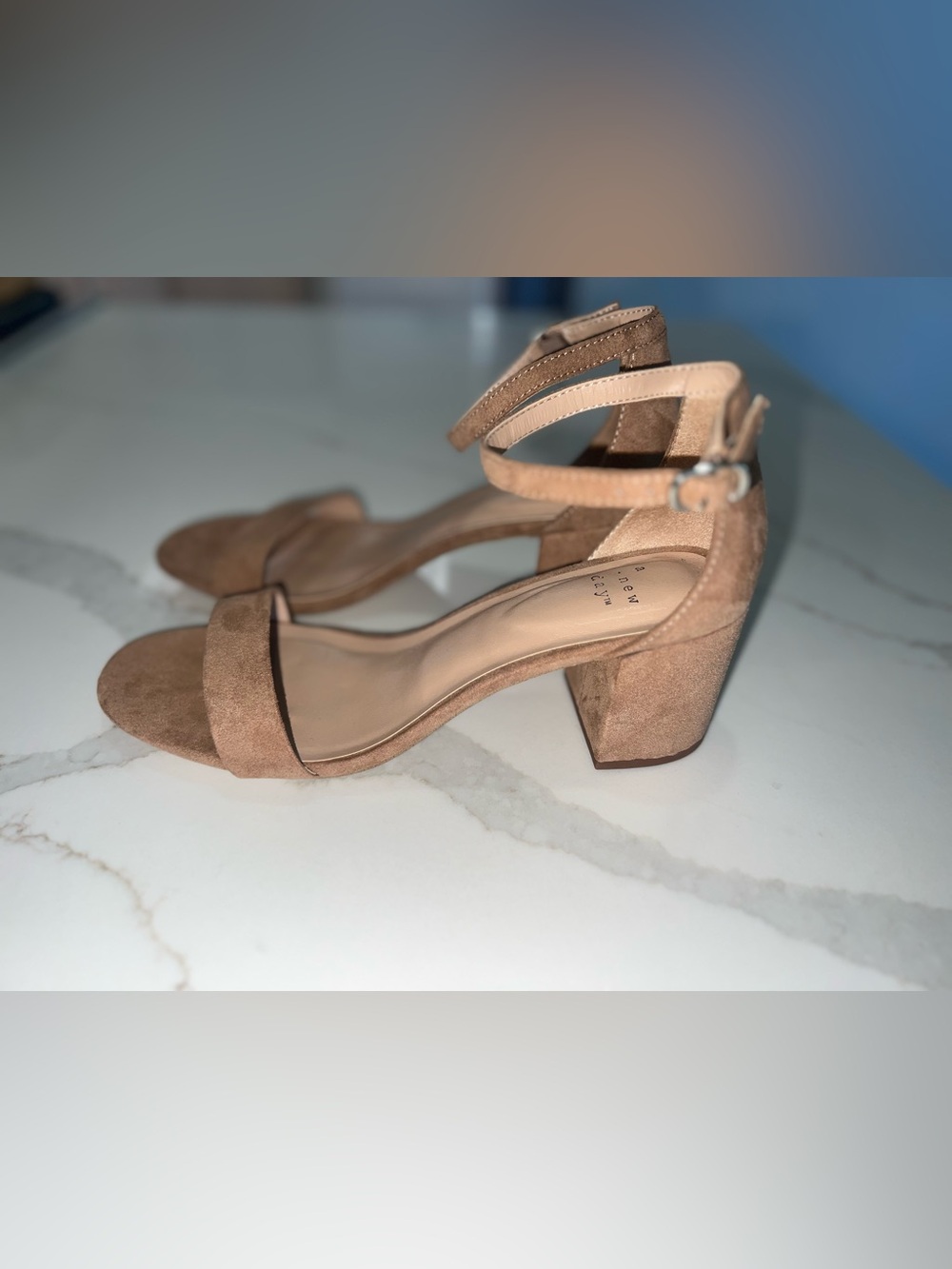 A NEW DAY Sonora comfort fashion heels in light brown, size 8